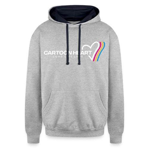 Cartoon Heart Logo Range - Unisex Contrast Hoodie