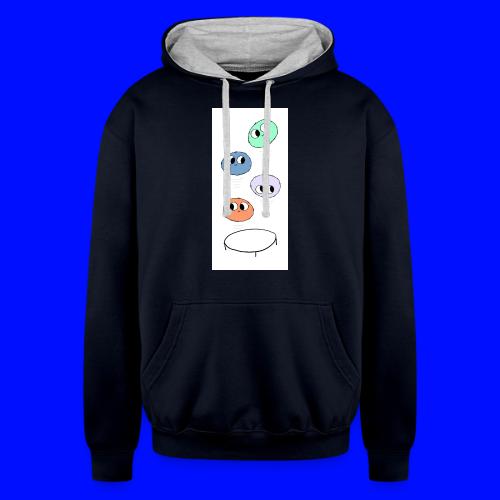 Puffs on a Trampoline (iPhone Case) - Unisex Contrast Hoodie