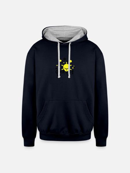 Gwrite Family - Unisex Contrast Hoodie - navy/heather gray