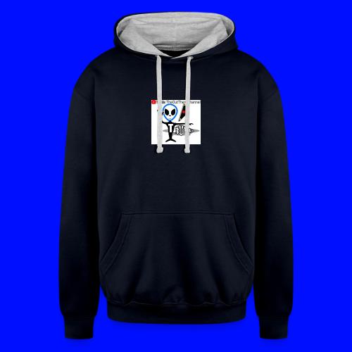NewOTLogo Final TUBE2019 with Back Pinky Crew Logo - Unisex Contrast Hoodie