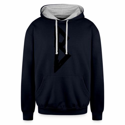 Elder Futhark Rune Berkana - Letter B - Unisex Contrast Hoodie