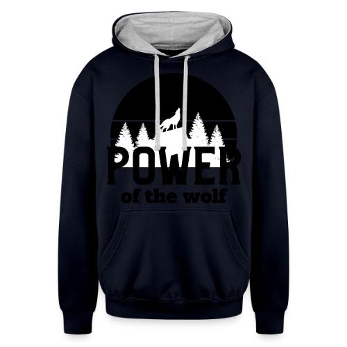 Power Of The Wolf - Unisex Contrast Hoodie