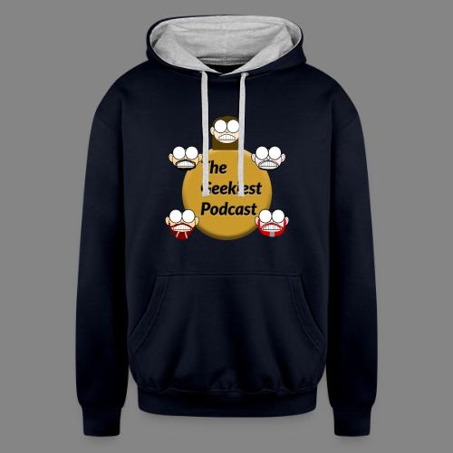 The Geekiest Podcast Logo - Unisex Contrast Hoodie