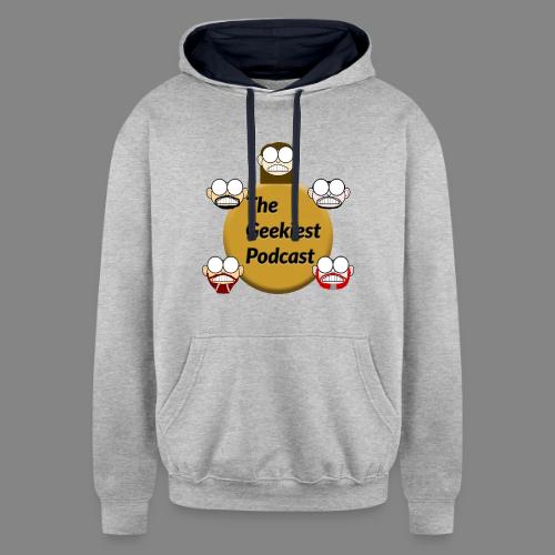 The Geekiest Podcast Logo - Unisex Contrast Hoodie