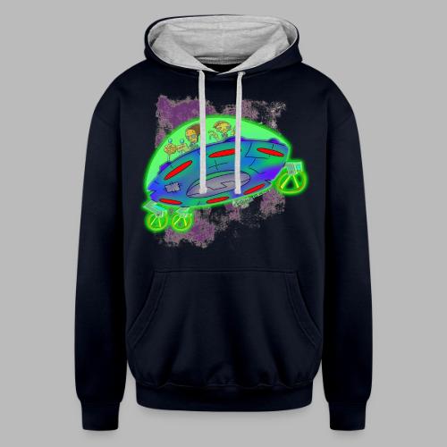 Ongher's UFO Flying Saucer - Unisex Contrast Hoodie