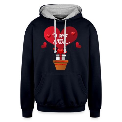 Fashion Valentine's Day Hearts, Gifts February 14 - Unisex Contrast Hoodie