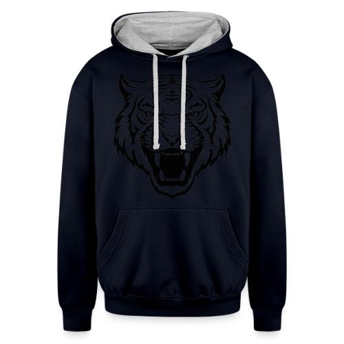 Souvenirs Tiger Animal Design, Tiger Animals. - Unisex Contrast Hoodie