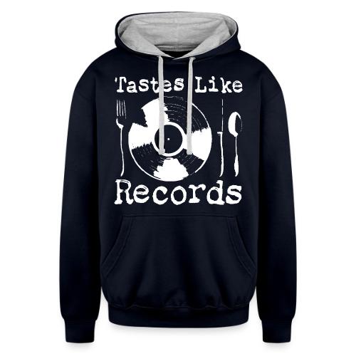 Tastes Like Records White Logo - Unisex Contrast Hoodie