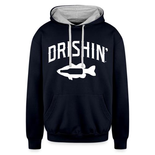 Largemouth Bass Drishin' Hoodies - Unisex Contrast Hoodie