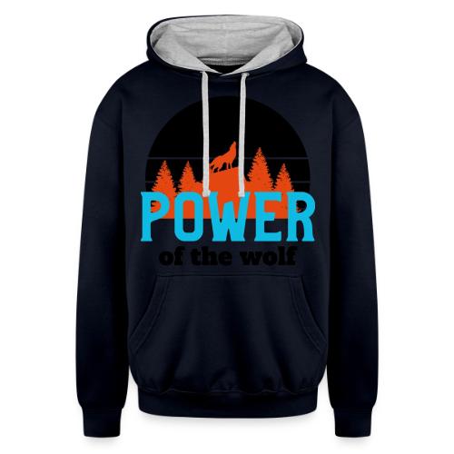 Power Of The Wolf - Unisex Contrast Hoodie