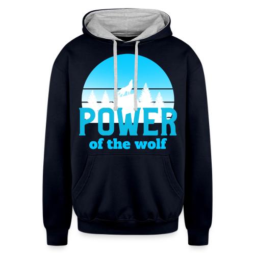 Power Of The Wolf - Unisex Contrast Hoodie