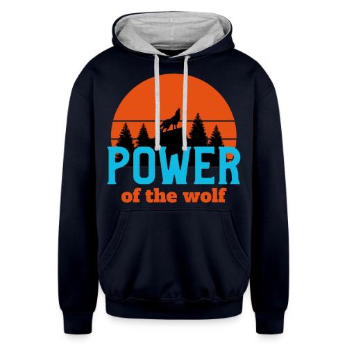 Power Of The Wolf - Unisex Contrast Hoodie