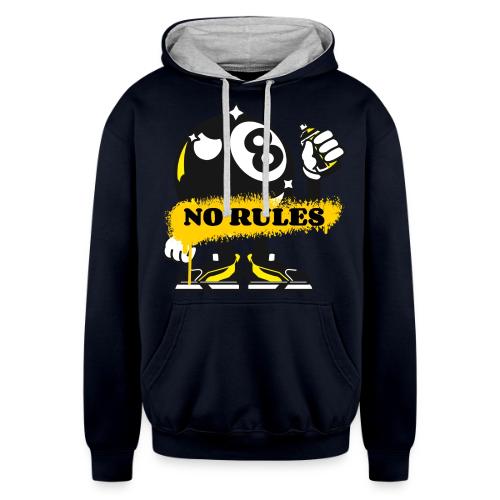 No Rules 8 Ball - Unisex Contrast Hoodie