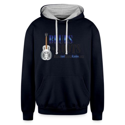 Blues & Roots Radio Logo - Unisex Contrast Hoodie