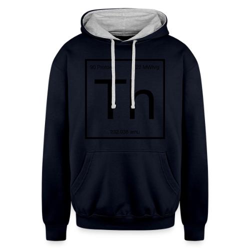 Thorium. Double-sided design. Black text. - Unisex Contrast Hoodie