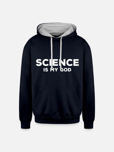 atheist - Unisex Contrast Hoodie - navy/heather gray