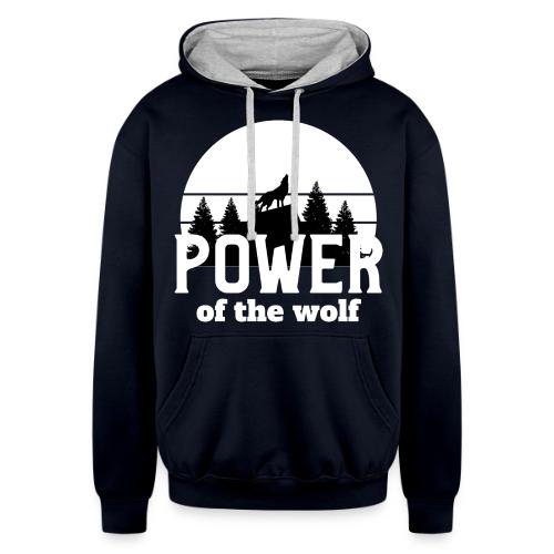 Power Of The Wolf - Unisex Contrast Hoodie