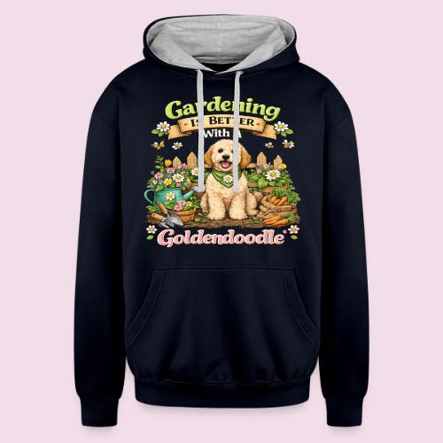 Gardening Is Better With A Goldendoodle - Unisex Contrast Hoodie