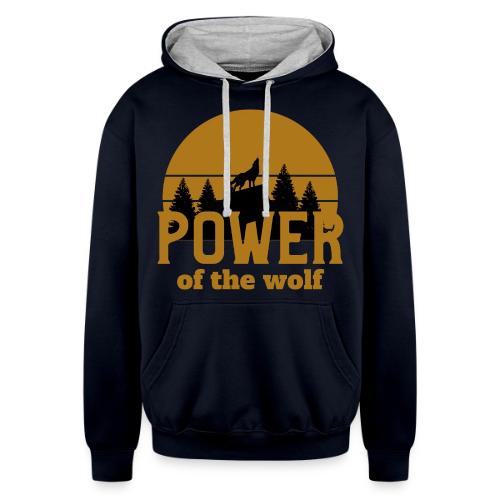 Power Of The Wolf - Unisex Contrast Hoodie