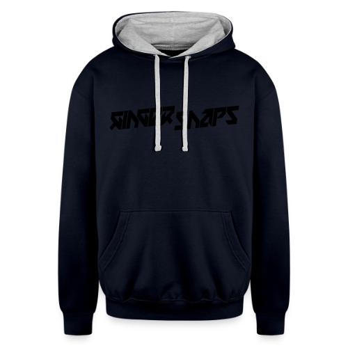 Ginger Snap5 logo (slim black) - Unisex Contrast Hoodie