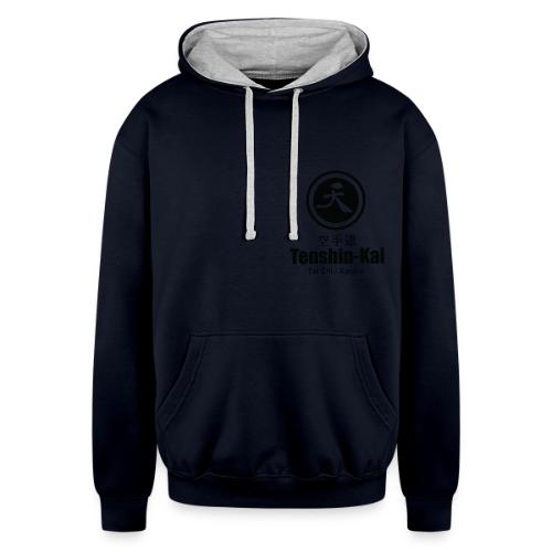 Tenshin kai Kihon logo - Unisex Contrast Hoodie