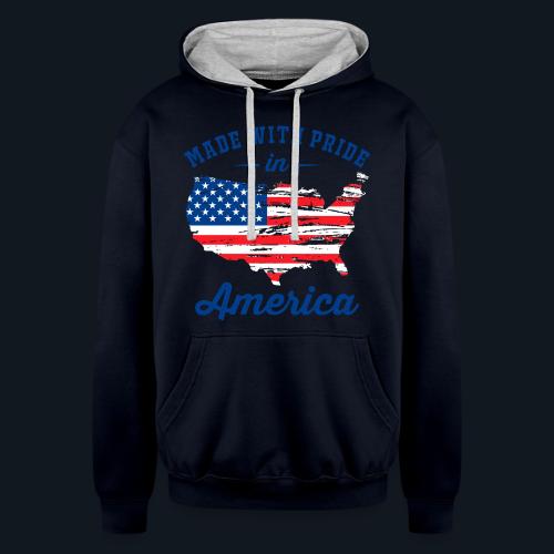 Made with pride in America - Unisex Contrast Hoodie