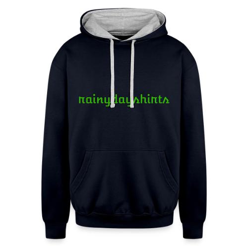 rainydayshirts text logo - Unisex Contrast Hoodie