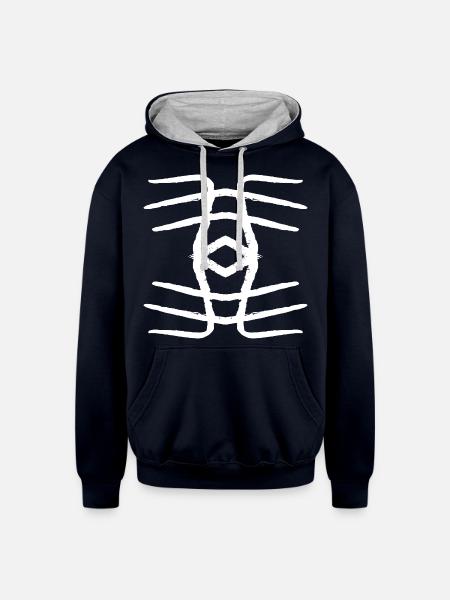 diligence - Unisex Contrast Hoodie - navy/heather gray