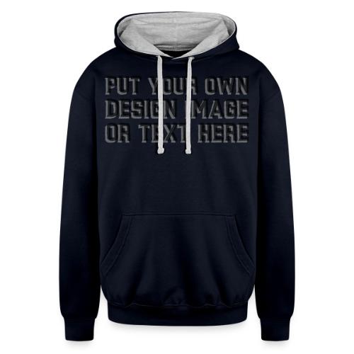Make your apparel with your design, image and text - Unisex Contrast Hoodie