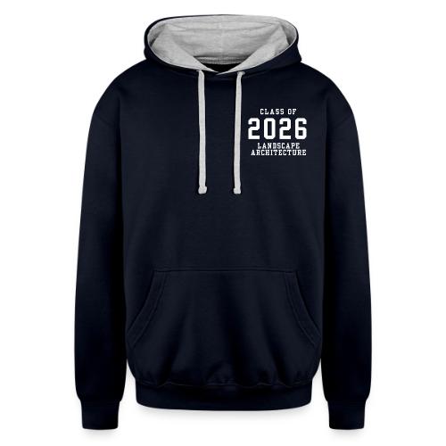Landscape Architecture Class of 2026 - Unisex Contrast Hoodie