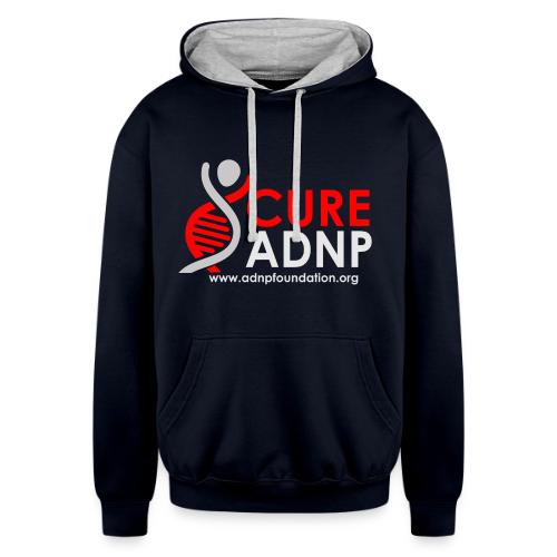 ADNP KRF NEW LOGO no stars red and grey - Unisex Contrast Hoodie