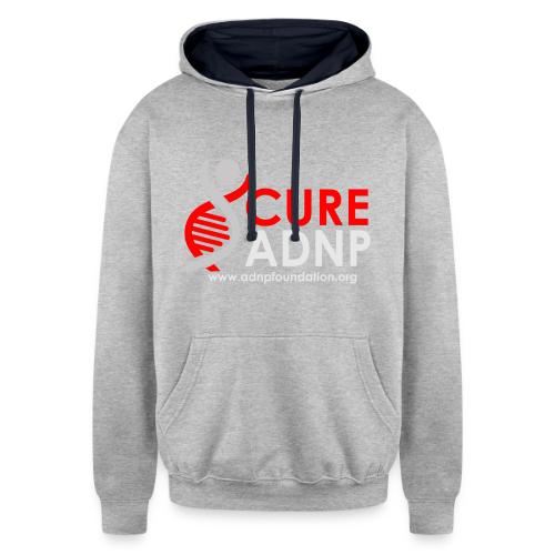 ADNP KRF NEW LOGO no stars red and grey - Unisex Contrast Hoodie