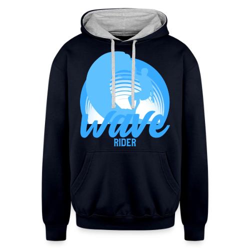 Wave Rider - Unisex Contrast Hoodie