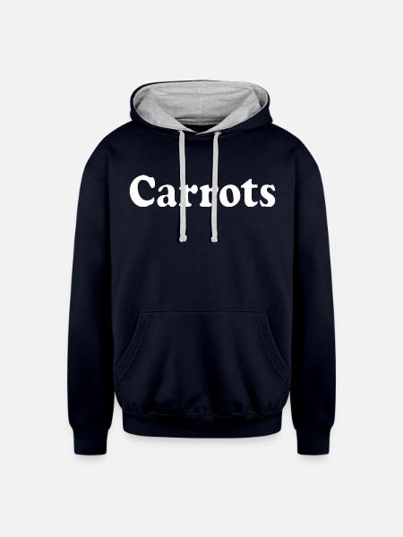 carrots - Unisex Contrast Hoodie - navy/heather gray