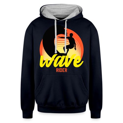 Wave Rider - Unisex Contrast Hoodie