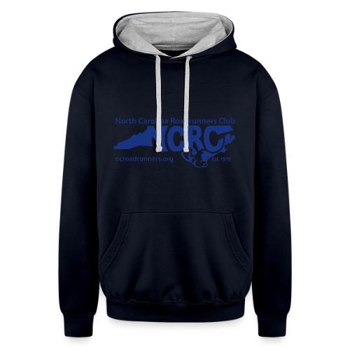 NCRC Blue Logo3 - Unisex Contrast Hoodie
