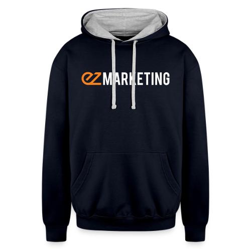 EZ Logo Solo - Unisex Contrast Hoodie