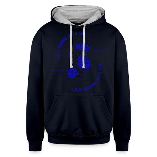 Love Grows With The Sun Of Faith - Unisex Contrast Hoodie