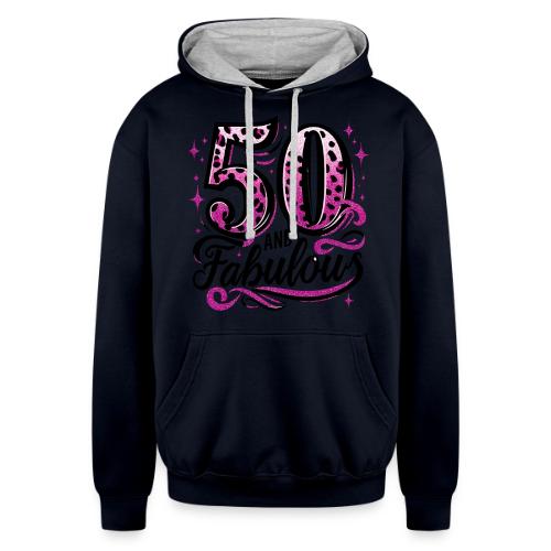 The Years Collection - 50 and Fabulous! - Unisex Contrast Hoodie