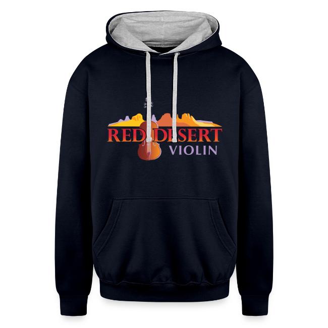 Red Desert Violin- Red Text, Cut-Out.