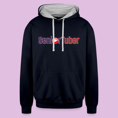 Senior Tuber Signature Logo - Unisex Contrast Hoodie