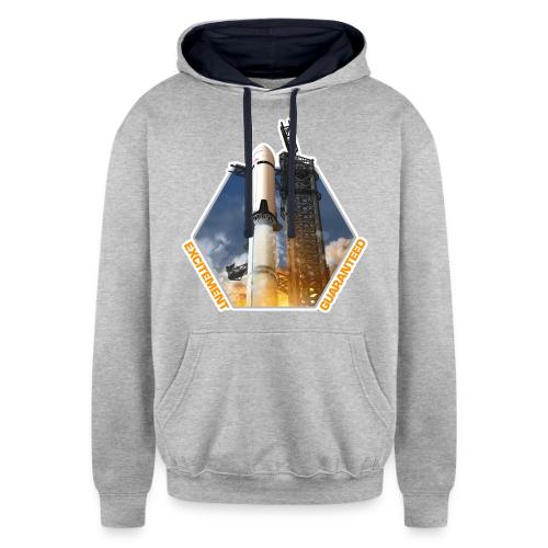 Starship HLS - Excitement Guaranteed - Unisex Contrast Hoodie