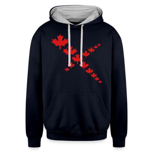 Maple Leafs Cross - Unisex Contrast Hoodie