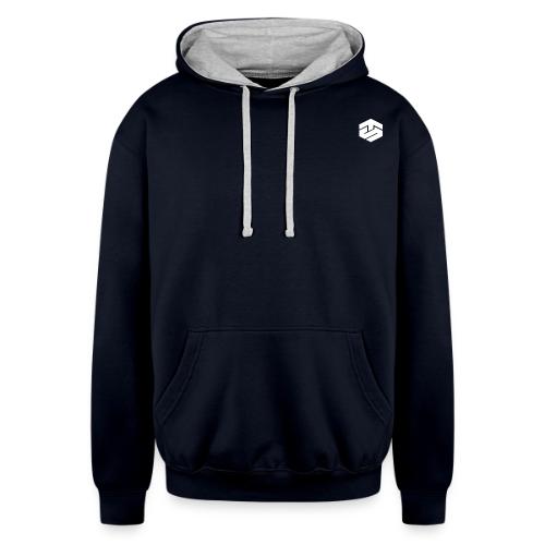 White Logo Collection - Unisex Contrast Hoodie