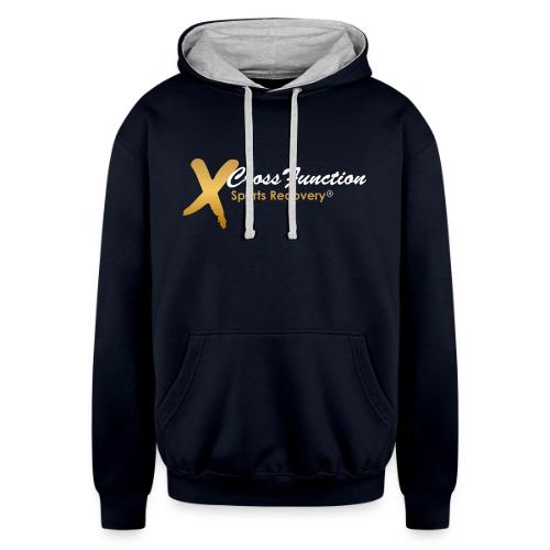 Logo on Dark Shirt, front/back - Unisex Contrast Hoodie