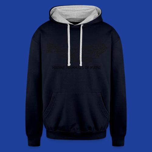 MMoME Shell Seal-Black - Unisex Contrast Hoodie