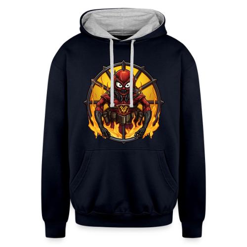 Firefighter spider - Unisex Contrast Hoodie