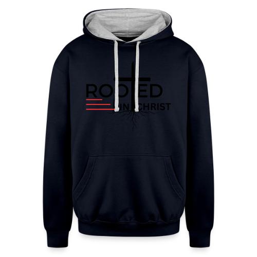 Rooted in Christ - Colossians 2:7 - Unisex Contrast Hoodie