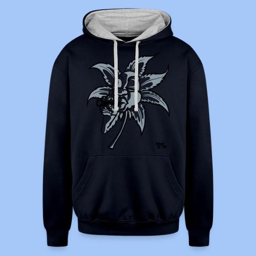 smoking leaf - Unisex Contrast Hoodie