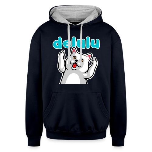 DELULU - Unisex Contrast Hoodie